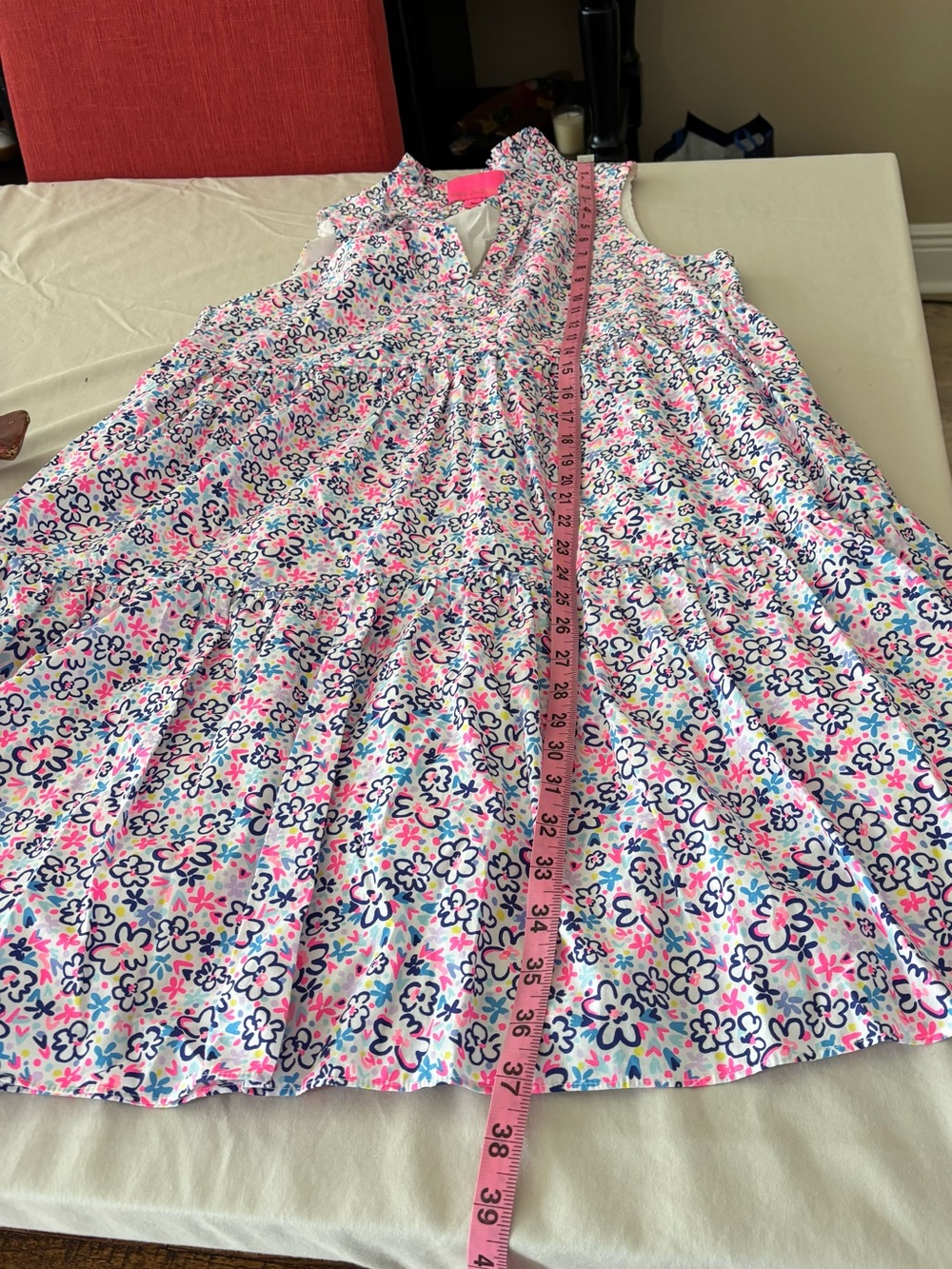 Lilly Pulitzer Novella -floral Tiered Sundress - Picture 7 of 8